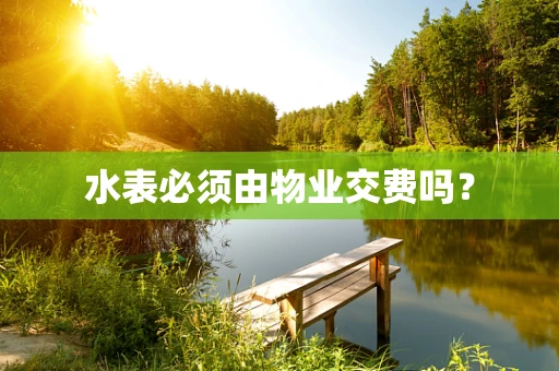 水表必须由物业交费吗？