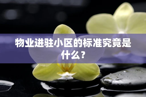 物业进驻小区的标准究竟是什么？
