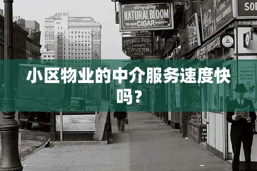 小区物业的中介服务速度快吗？