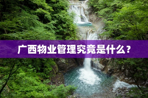 广西物业管理究竟是什么？