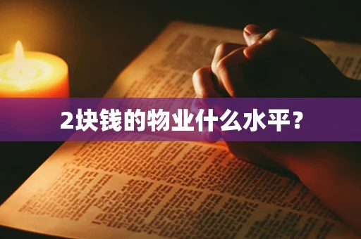 2块钱的物业什么水平？