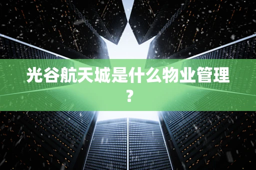 光谷航天城是什么物业管理？