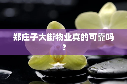 郑庄子大街物业真的可靠吗？