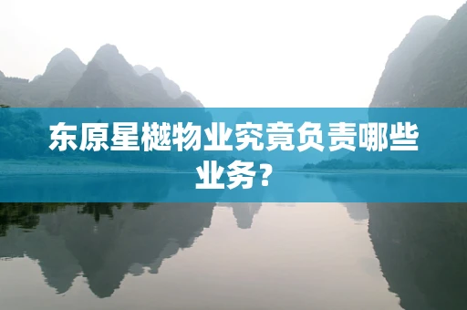 东原星樾物业究竟负责哪些业务？