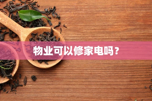 物业可以修家电吗？