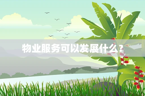 物业服务可以发展什么？