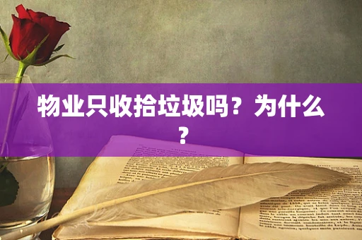 物业只收拾垃圾吗？为什么？