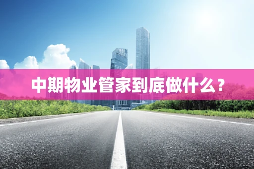 中期物业管家到底做什么？