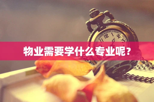物业需要学什么专业呢？