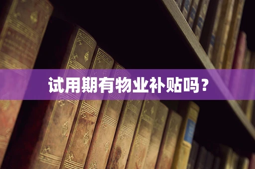 试用期有物业补贴吗？