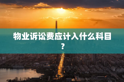 物业诉讼费应计入什么科目？