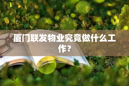 厦门联发物业究竟做什么工作？