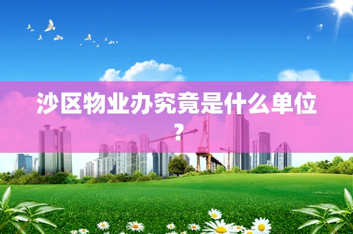沙区物业办究竟是什么单位？