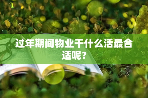 过年期间物业干什么活最合适呢？