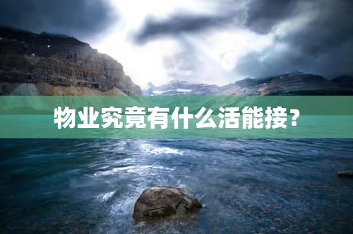 物业究竟有什么活能接？