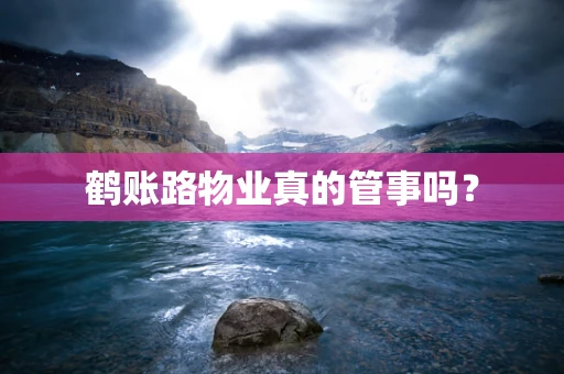 鹤账路物业真的管事吗？
