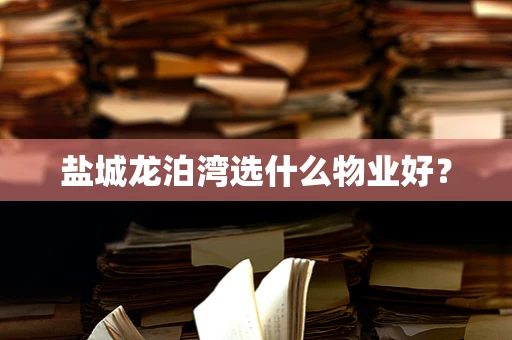 盐城龙泊湾选什么物业好？