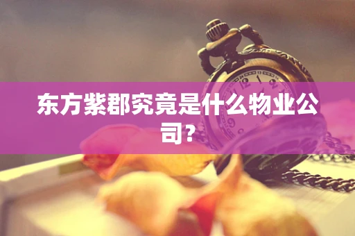 东方紫郡究竟是什么物业公司？