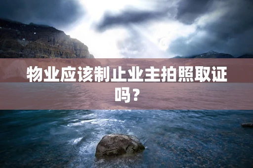 物业应该制止业主拍照取证吗？