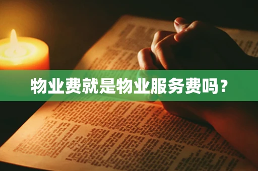 物业费就是物业服务费吗？