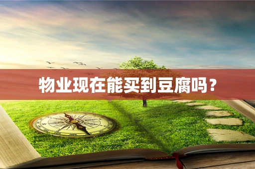 物业现在能买到豆腐吗？