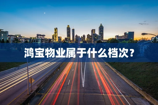鸿宝物业属于什么档次？