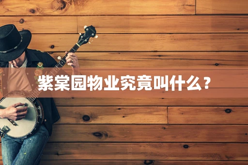 紫棠园物业究竟叫什么？