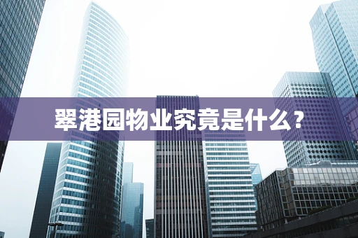 翠港园物业究竟是什么？