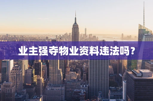 业主强夺物业资料违法吗？